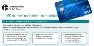 Yeni Zelanda IRD no ve banka hesabi