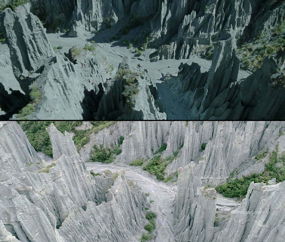 Kralın Dönüşü'nde Aragorn, Legolas ve Gimli'nin Ölüler Ordusu ile karşılaşmaya gittiği sahnenin çekildiği yer.
